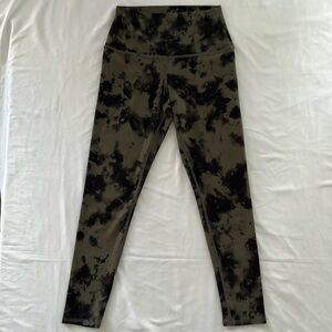 Evolution And Creation Leggings Womens Small Black Green Bohemian Abstract Gym